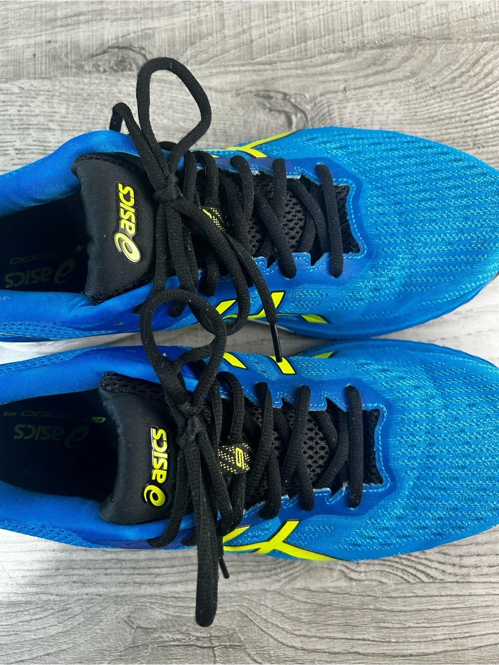 ASICS GT-2000 9 Men’s Blue & Lime Running Shoes Size 11.5 Sneakers Athletic